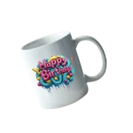 Happy Birthday To You Text Printed Premium Quality White Ceramic Mug