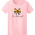 Cotton ladies T-shirt Pink flower
