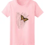 Cotton ladies T-shirt dtf Pink